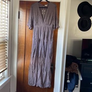 Dusty purple lace dress